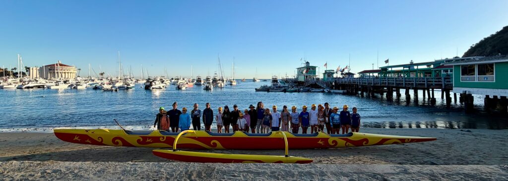 NAC Avalon Ocean Club paddlers on their 13-mile paddle to Two Harbors