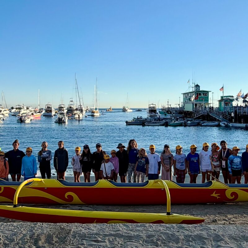 NAC Avalon Ocean Club paddlers on their 13-mile paddle to Two Harbors
